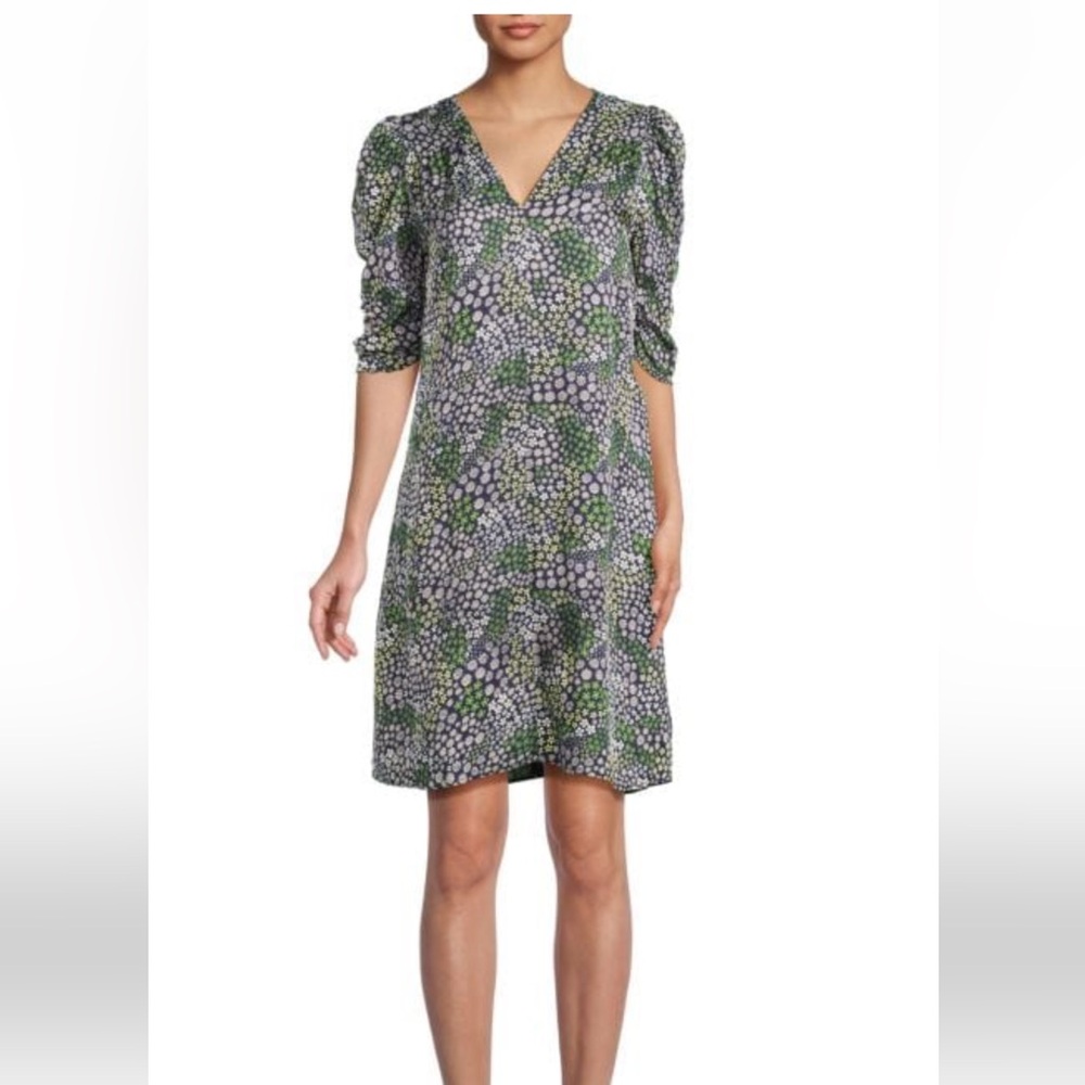 See By Chloe Green and Purple Off the Shoulder Sundress